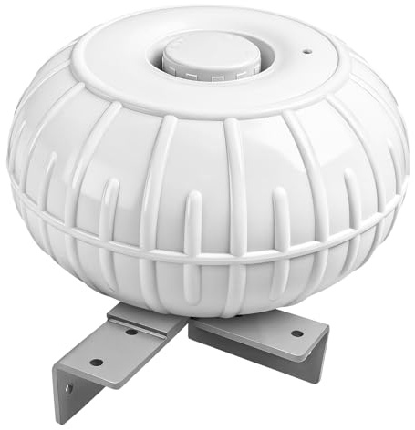 ONTISIV Dock Bumpers Wheel,Corner Mount Dock Boat Bumper Wheel for Docking Pontoon Boat, 12''Inflatable Dock Fender Wheels,with Heavy-Duty Hardware(White