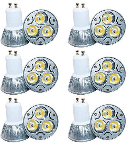 Chao Zan GU10 Neue Produkte ，(3 W,4 W,6W), GU10 LED-Strahler, AC 220V, Warmweiß (3000 Kelvin), Spart bis zu 80-90% Energie .Energiesparlampen,umweltfreundlich (6 Stück, 3 Watt)