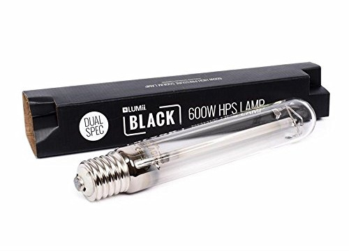 Gardeners Corner x2PCS Hydroponics Lumii Black HPS Grow Flower Spectrum HPS Lamps Bulbs 600 Watt