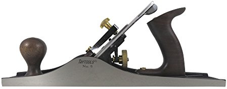 Taytools 469607 Jack Smoothing Bench Hand Plane #5, 14-1/4 Inch Sole, Ductile Cast Body, Lapped Sides and Bottom, Blade RHC 55-60, Sapele Handle and Tote