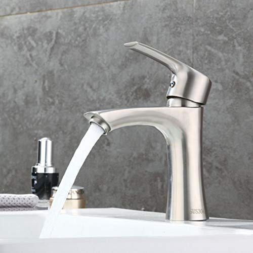 YHSGY Grifo De Lavabo De Acero Inoxidable 304 Mesa De Dibujo Sin Plomo Caliente Y Fría Debajo Del Grifo Mezclador De Lavabo