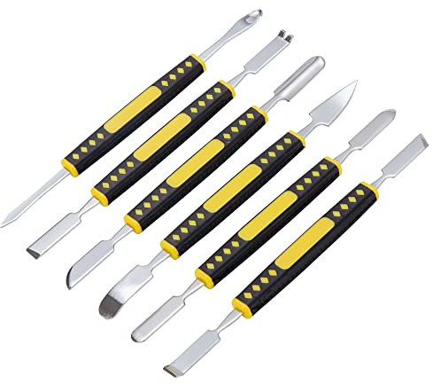 Newellsail Elektronik Reparaturwerkzeug Set Spudger-Öffnungswerkzeug Metall Brechstange Doppelkopf Demontage Werkzeug für iPad, Tablets, Laptop, Handy, Elektronikgerät (6 Stück)