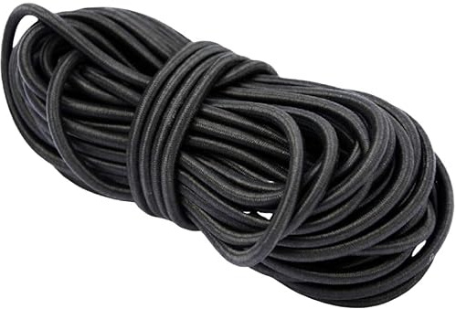 Cordón elástico para hacer pulseras, joyas y abalorios, cordón elástico redondo de alta resistencia, máscaras, elástico para sombrero, 3 mm, 5 metros, color negro, suministrado por The Bead Shop - Una