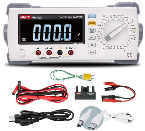 UNI-T UT8802E Multímetro digital 200000 cuenta 100 kHz Respuesta de frecuencia Resolución de lectura 5K rdgs/s Velocidad de prueba más rápida (UT8802E)