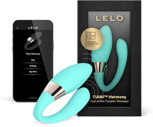 LELO TIANI Harmony Sexspielzeug für Paare, Sexspielzeug für beide zusammen, per App kontrolliert, mit 2 synchronisierten Motoren und 10 Einstellungen, erotisches Sexspielzeug, Paarvibrator, Aqua