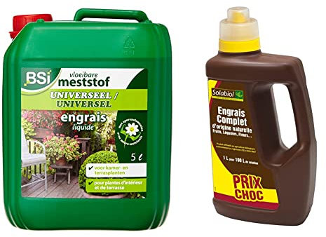 BSI Engrais Universel pour Plante d'Intérieur/Balcon 5 L & Solabiol SOLICOMP1 Liquide 1L - Utilisable en Agriculture Biologique
