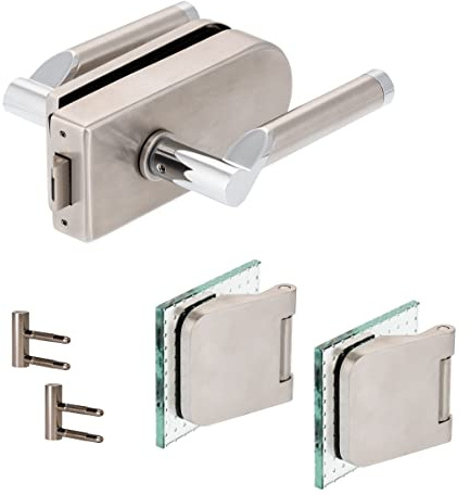 ck-türbeschläge Glastürbeschlag ''D'' Set UV | V2A Edelstahl matt | inkl. Officebändern + RT | metallische Innenmechanik | Lightning, 1515946