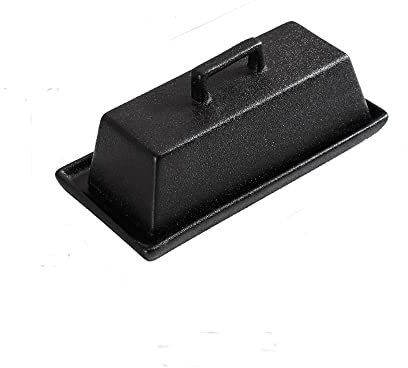 EXENXA Beurrier Boîte à Beurre avec Couvercle Alimentaire Plat Keeper Outil Fromage Dessert Plateau de Rangement Plaque Conteneur pour Cuisine Beurre Conteneur (Couleur : Noir) (Noir Mat)