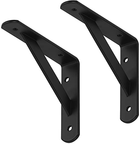 SOTECH 1 Paar Regalkonsolen RK15 150 x 125 x 30 mm schwarz | Regalwinkel Regalträger Regalstützen Bodenträger