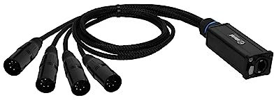 Adam Hall cables 4 Star CATBOX XM5 - Audio & DMX Multicore, 5-Pol XLR Male auf RJ-45-Rundsteckbuchse, schwarz, 0,3m