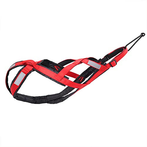 Hundeschlittengeschirr, Strapazierfähiges, Wasserdichtes, Verstellbares Hundegeschirr Mit Reflektierendem Haustiertraining, Skiweste, Gewichtszuggurt Für Große Hunde, Husky, Canicross, Skijöring
