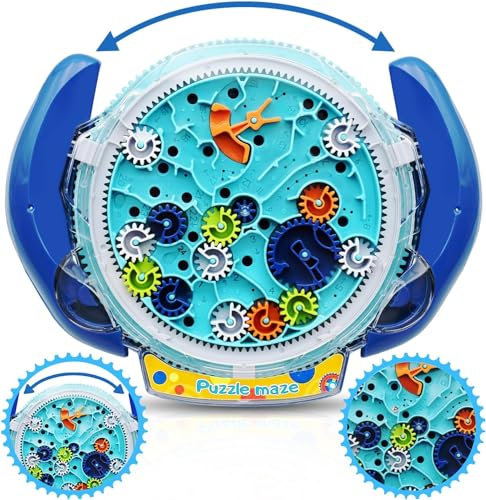 3D Maze Labyrinth,3D Denkrätsel,Geschicklichkeit Labyrinth Puzzle,Labyrinth Spiel,Partyspaß Geduldspiele,Kinder Geschenke, Geschicklichkeitsspiel für Kinder ab 3+ Jahren (Blau)