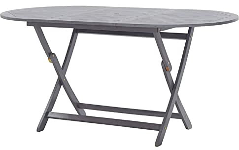 BaraSh Klappbarer Gartentisch Outdoor Beistelltisch Balkontisch Klappbar Gartentische Bistrotisch 160 x 85 x 75 cm Massivholz Akazie