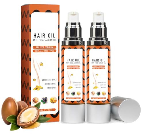 Generic Argan Oil, Moroccan Haaröl für schnelles Wachstum, Moisturizing Haaröl Locken pflegt und veredelt das Haar, für Trockenes, Geschädigtes Haar (2 PCS)