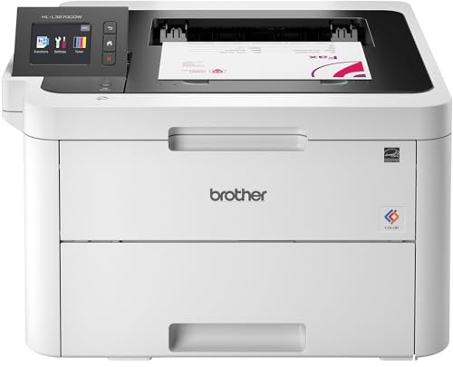 DAODYANG Brother HL-L3270CDW Compact Wireless Color Laser Printer - NFC, 2.7 Touchscreen, 25 ppm, 2400 x 600 dpi, Auto 2-Sided, 250 Sheet