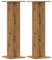 vidaXL Speaker Stands - Floor Stand - Artisian Oak - Engineered Wood - 95cm Height - 30x30cm Top Plate - Hollow - Pair - Max Load 60kg