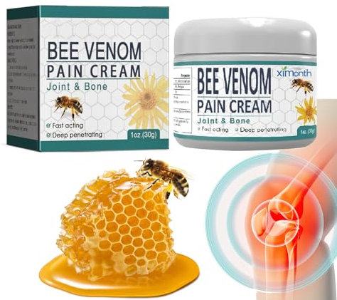Bienengiftsalbe,Biene Venom Gelenk und Knochencreme, Creme zur Linderung von Gelenkschmerzen, Gel zur Linderung von Knieschmerzen, Natürliche Formel zur sofortigen Linderung von Schmerzen