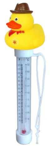 Honhoha Schwimmende Pool-Thermometer, schwimmende Enten-Pool-Thermometer Digitale Thermometer Niedliches Enten-Design - Eisbad-Thermometer, schwimmende Thermometer für Eisbad, langes Seil für