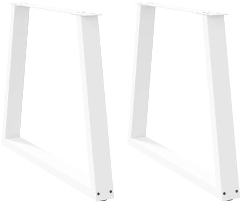 vidaXL Esstisch Beine V-Form 2 Stück Weiß 70x(72-73,3) cm Stahl