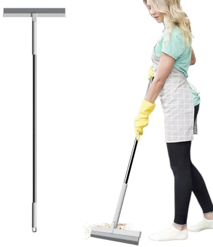 Boden-Rakel Besen, Magischer Besser für Teppich | Peeling mit 180 Grad rotierender Kopf, Haushaltsreinigung Besen für Badezimmer, Küchen, Duschen, Tierhaare, Glas