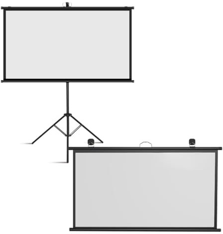 xinzyxx Stativ Leinwand Beamer, Projektorleinwand für Wandmontage, mit Höhenverstellbarem Dreibeinstativ Projektor Leinwand für Camping Und Heimkino, 16:9/4:3 Videoleinwand Rollo-Leinwand(4:3,72)
