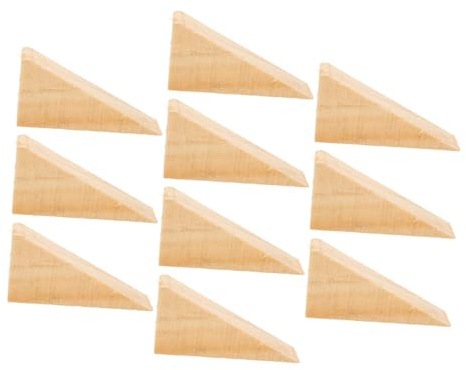 POPETPOP 10 Stück Holz Türstopper Keile Rutschfest Dreieckig für Schwere Türen Vielseitig Einsetzbar und Langlebig als Türstopper