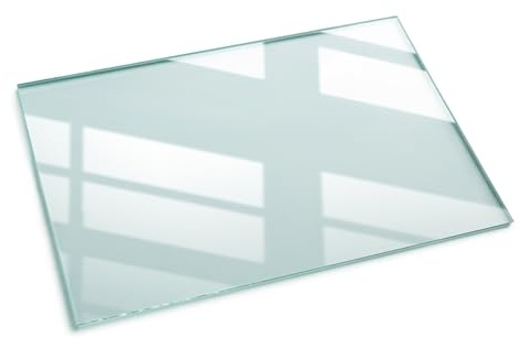 Tulup XXL Tablero Superficie De Mesa 120x80 cm in Vetro Rectangular Transparente Encimera de Vidrio Decoración Cristal Templado para la Cocina, Comedor y Salón Superficie Lisa