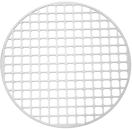 PATIKIL 20cm Round Barbecue Grill Mesh Grate, 8 Circular Stainless Steel BBQ Mesh Rack Square Hole Round Barbecue Grilling Net for Outdoor Camping Home Party Family Gatherings