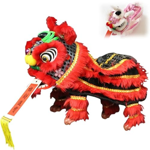 Handpuppe mit Schnüren und Stab, asiatische Figur, Puppe, tragbar, Basteln for Partys, Kinder, Frühlingsfest, Geschenke, sehr lustig(Black)
