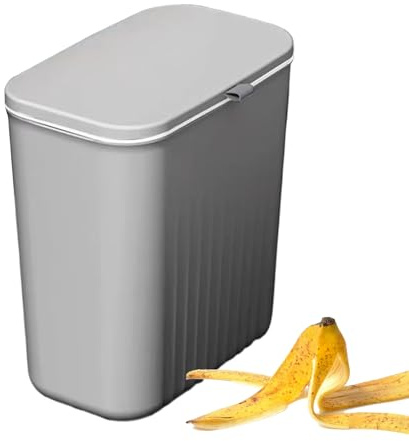 Doiyislem Cubierta De Basura De Pared - Contenedor De Residuos Con Tapa,Cubo De Basura Pequeño Antiolores Para Residuos - Desechos Para Oficina Y Dormitorio