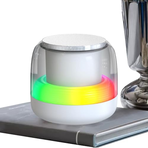 Enceinte sans fil - Haut-parleur sans fil 5.0 avec éclairage RVB - Lecteur de musique portable avec 7 lumières respiratoires préréglées - Pour chambre à coucher, extérieur, voyage, fête, voiture