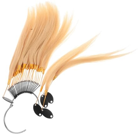 Zerodeko Hair Dyeing Practice Tresses for Dyeing Human Hair Samples Buckles and Rings and Colour Practice