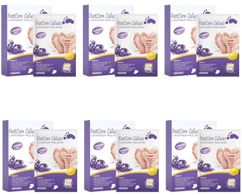 Maschera per piedi di lavanda con olio di lavanda, burro di karitè e olio di tea tree, nutriente, idratante e esfolia la pelle morta, allevia il prurito, ammorbidisce i piedi e leviga – 1 pezzo