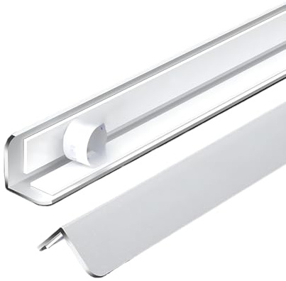 Coayuou Cornière d'angle Aluminium Baguette Murale Décorative 90cm* 3pièces Baguette Autocollante Finition Protégez Vos Murs Et Coins avec Ce Accessoire Durable Et Facile À Poser(Style 1,26 * 26mm)