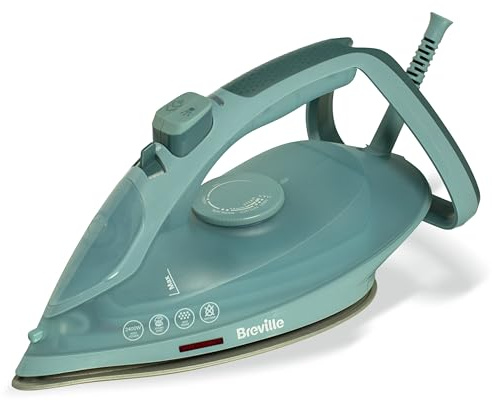 Breville SuperSteam Steam Iron | 2400W | Ceramic Soleplate | 180g Steam Shot | 280ml Water Tank | Green [VIN449]