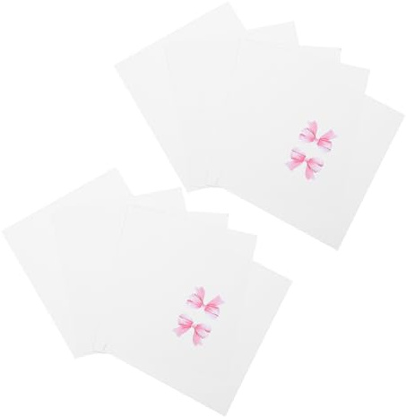 Amosfun 50 Pezzi Segnaposto Matrimonio Fiocco Rosa, Cartellini per Posti a Sedere per Feste e Shower, Carte da Tavolo Eleganti per Banchetti e Formali