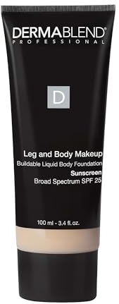 Dermablend Leg and Body Makeup Foundation with SPF 25, 0N Fair Nude, 3.4 Fl. Oz.