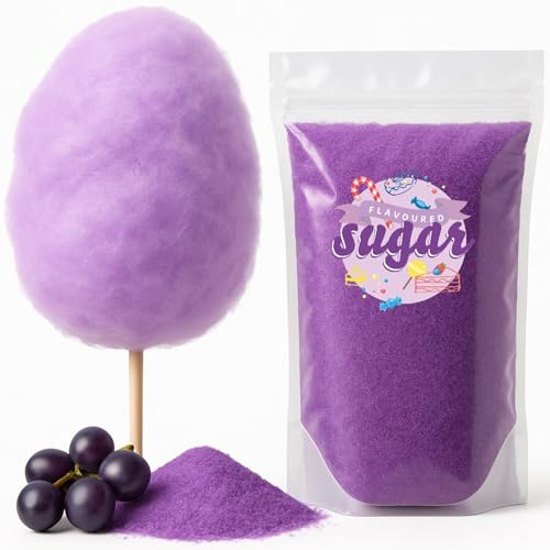 Zuckerwatte Zucker mit Geschmack Traube Lila farbiger Aromazucker 500g für die Zuckerwattemaschine