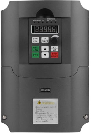 Convertisseur de Fréquence VFD 7.5KW, Entrée Monophasé 220VAC Sortie Triphasé 380VAC, Prévention de Déclenchement, pour Moteur à Triphasé