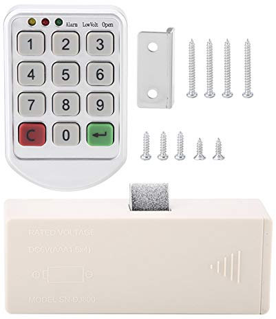 Set di kit serratura elettronica per armadietto, pannello in plastica ABS Tastiera elettronica con password digitale intelligente Numero serratura a codice per porta dell'armadio per armadi ufficio