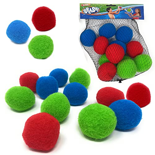 AMLI Wasserbomben wiederverwendbar Splash Ball - Wasserspielzeug Kinder | Wasserballons XXL Wasserspaß | Pool Spielzeug Kindergeburtstag Spiele Waterbomb (12 Stk.)