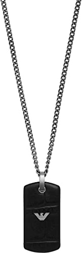 Emporio Armani Herrhalsband i rostfritt stål, En storlek, Rostfritt stål, Ingen ädelsten