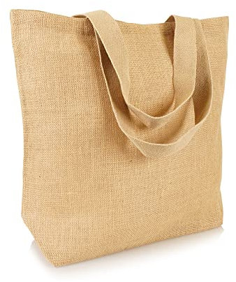Jute statt Plastik Original | JB1415B | Jutebeutel Jutetasche Einkaufsbeutel | Fair & Nachhaltig | Einkauf Shopping | (1er)
