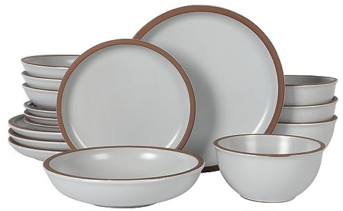 Gibson Elite Lagos Coupe Service de table 4 personnes (lot de 16) Blanc