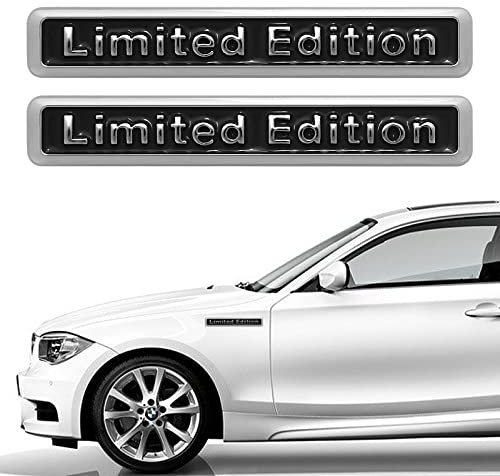 Grevosea 2 adesivi 3D auto edizione limitata logo metallico argentato, emblema distintivo per auto e moto