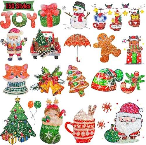 Leesgel Weihnachts Glitzertattoos Kinder, 150 Stück Advent Geschenk Deko | Hautfreundlich Wasserfest, Glitzer-Effekt, 150 Weihnachtsmotive, Adventskalender Füllung, Nikolaus Geschenk, Weihnachtsdeko