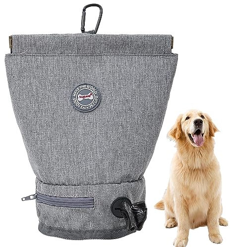 Novent Hundekotbeutelspender | Geruchsdichter Spender mit großem Fassungsvermögen | Weicher Kotbeutel mit Klebepad, Kotbeutelspender aus Stoff für Kotbeutel