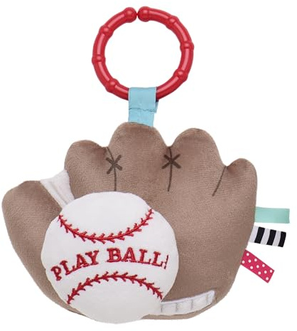 Baby Starters Magic Years Baseball Activity Toy with Pull and Jiggle Vibration, Rattle and Travel Hook, Play Ball, 7 inch