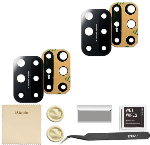iStable 2er-Pack Kamera Glas Kompatibel mit OnePlus 8T Kameraglas Linse Ersatz Original vollständiges Reparatur-Ersatzset mit Werkzeugen