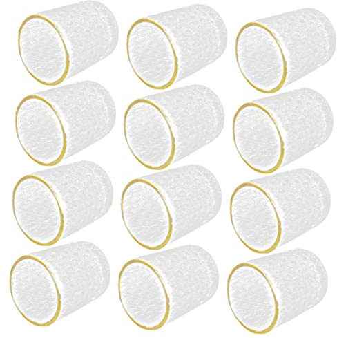 TOPBATHY 12stücke Teiliges Transparenter Glas-kerzenhalter Mit Goldrand Romantische Tischdekoration Für Hochzeiten Candlelight-Dinner Und Besondere Anlässe Handgefertigte Teelichthalter
